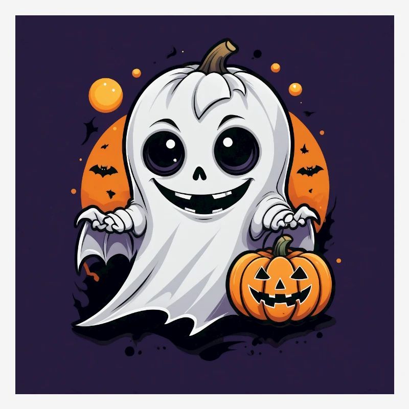 Ghost Ghost Halloween Pumpkin Bat