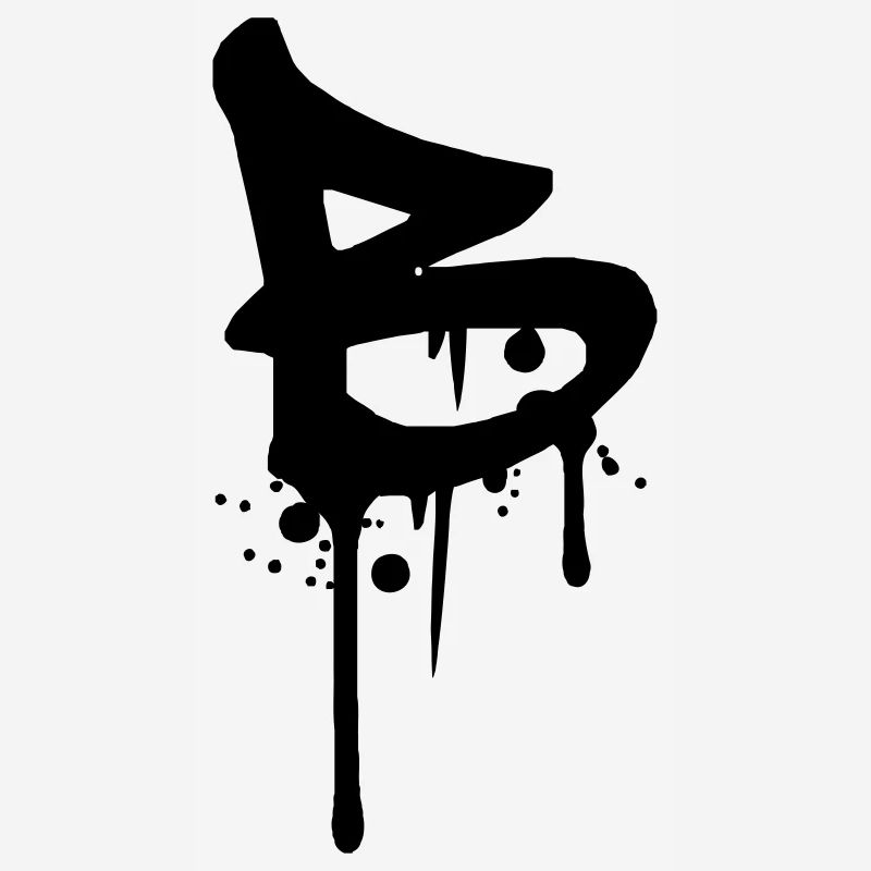 Graffiti B gouttes aspersion de sang Farbklex