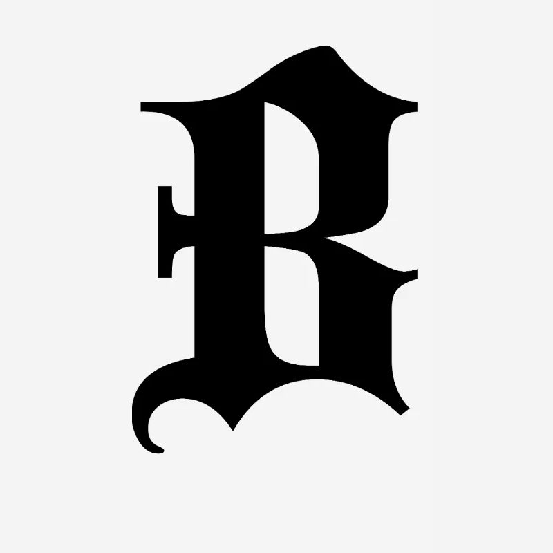 Ornate Gothic B monogram