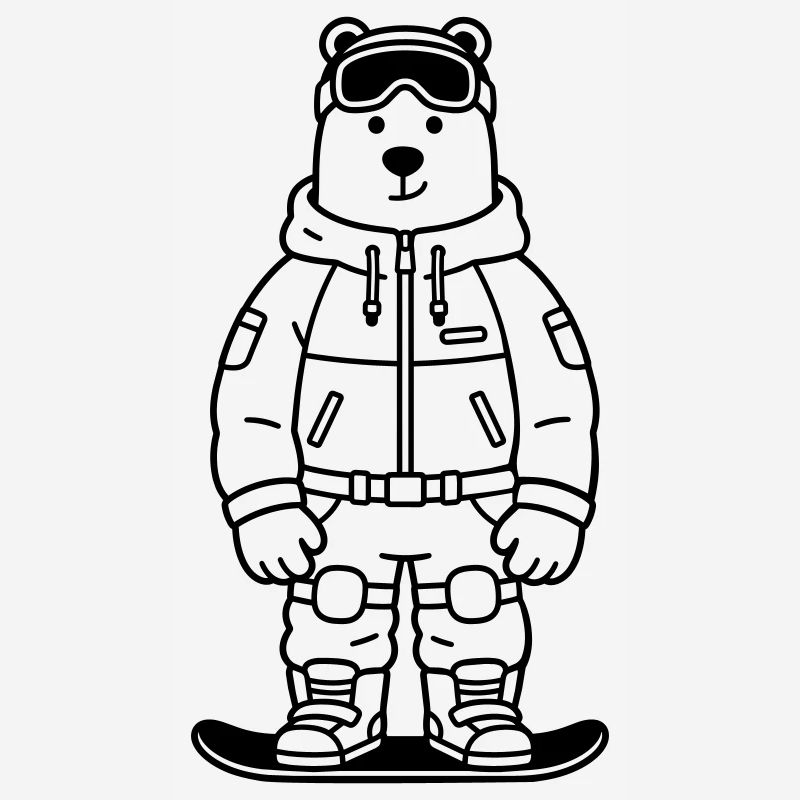 Bear Snowboarder