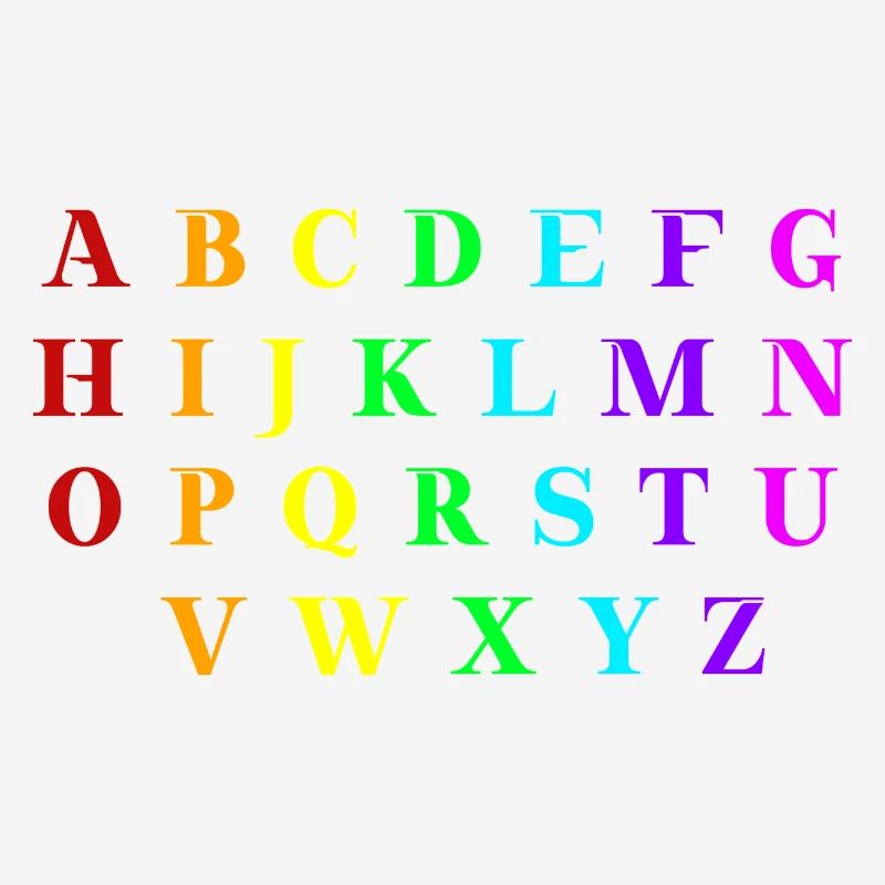 ABC Alphabet Gift Idea Rainbow Elementary School