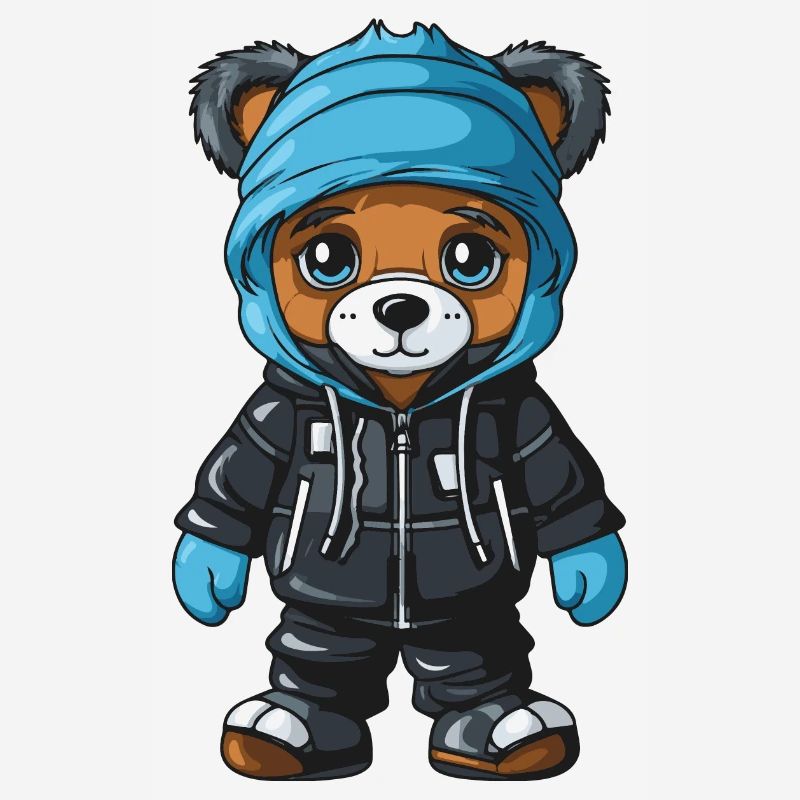 Bear Winter Comic Cute