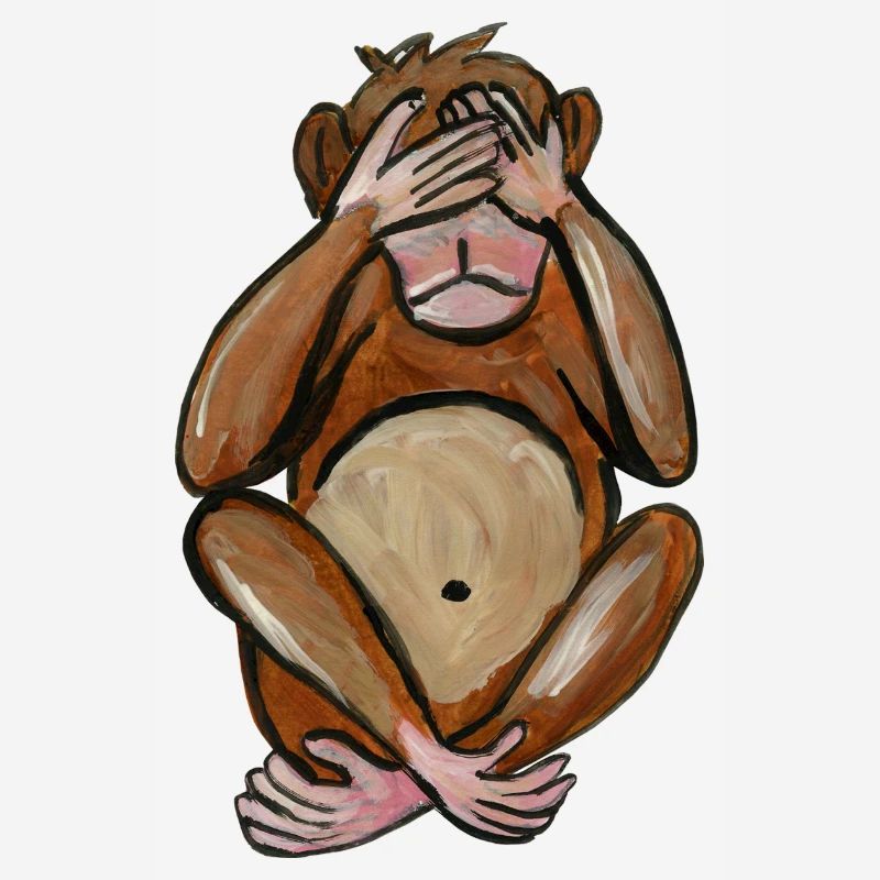 singe aveugle - blind monkey - blinder affe cieca