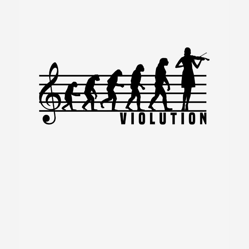 Violinist Violin Violin Sheet Music Evolution Gift