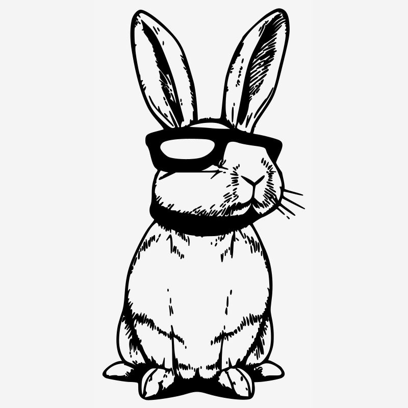Rabbit Pet Animal Cool Sunglasses Rabbit Vector