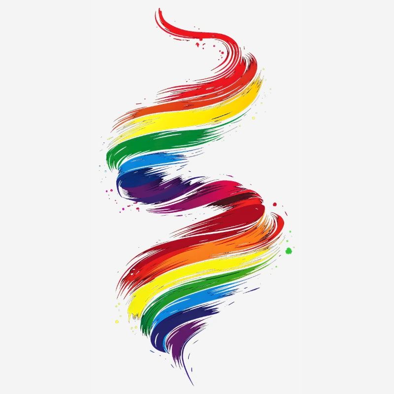 Abstraktes Regenbogen Pride Tornado Design - Lebendig