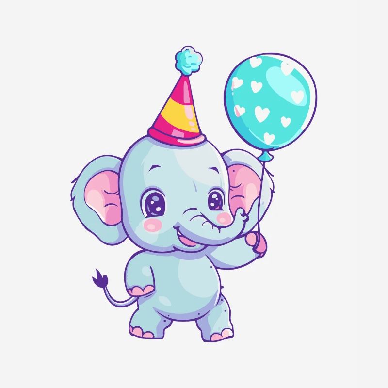Éléphant Anniversaire Bébé