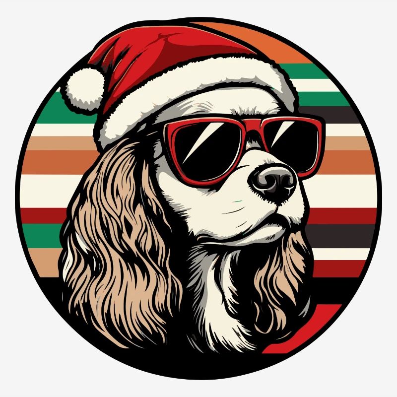 Cocker Spaniel Chien Noël Cool