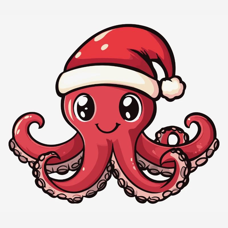 Pieuvre Noël Mignon