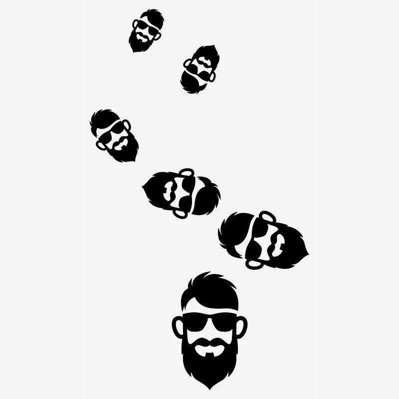 Face beard symbol