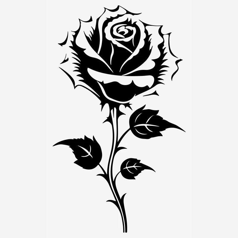 Rose Silhouette Fleur