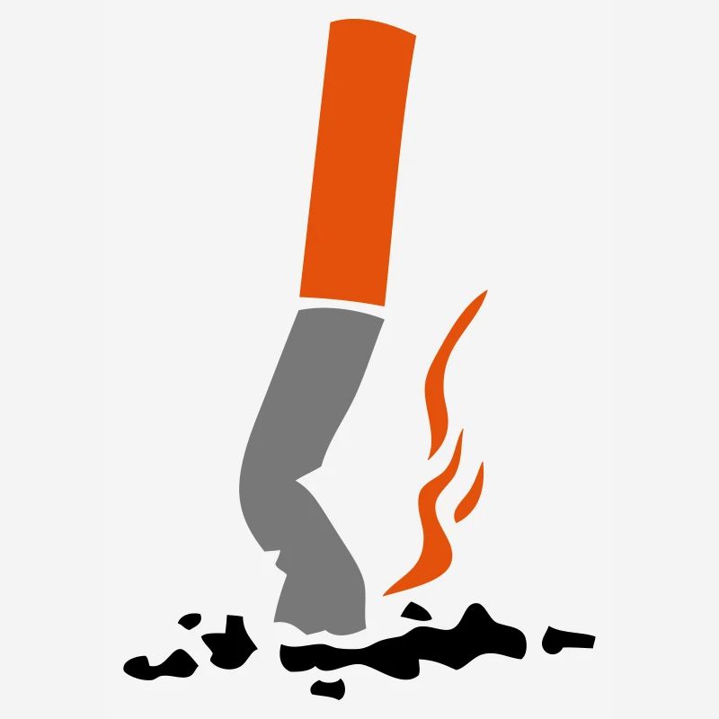 smashed cigarette