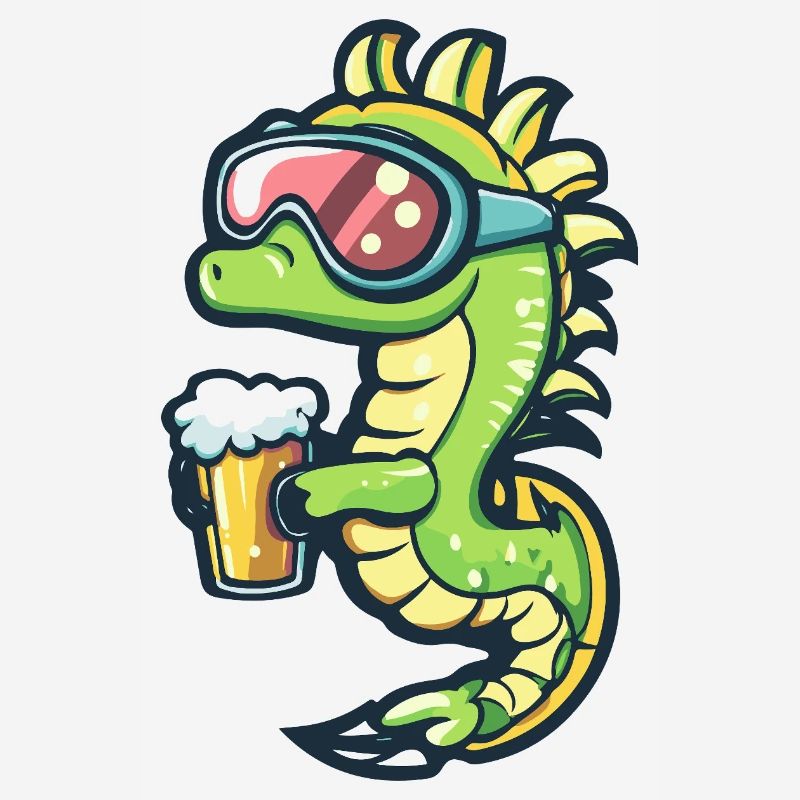 Seepferd Apres Ski Bier Comic