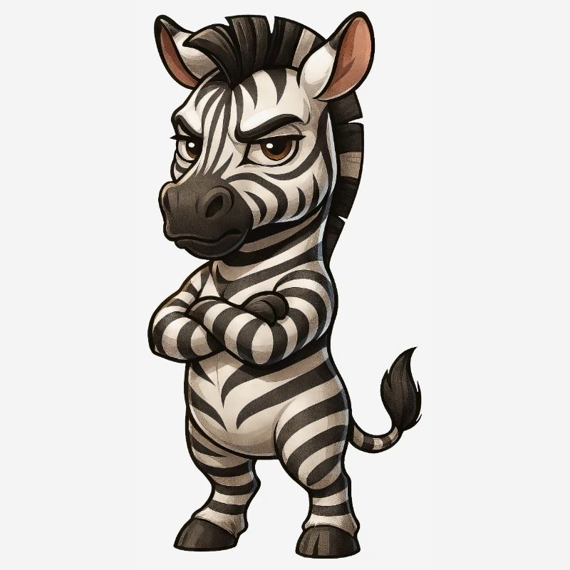 Cool zebra serene comic crossed arms