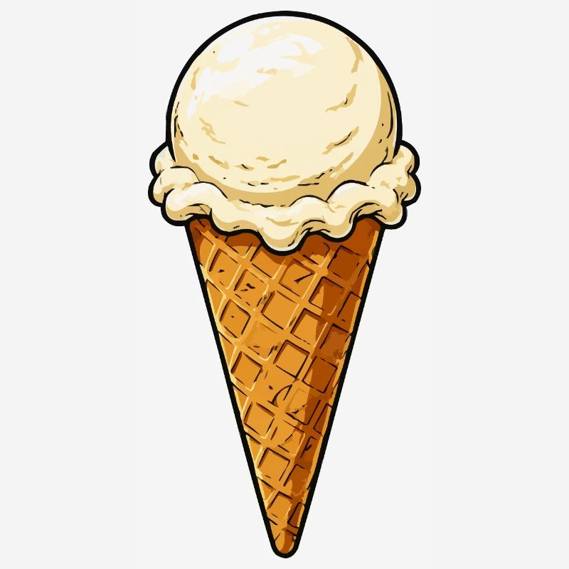 Vanille Eis Kugel
