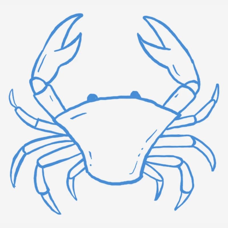 Blue Crab Line Art