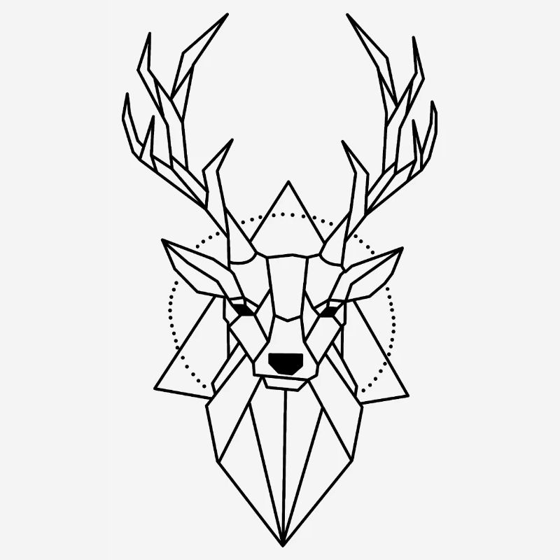 Geometric Deer Forest
