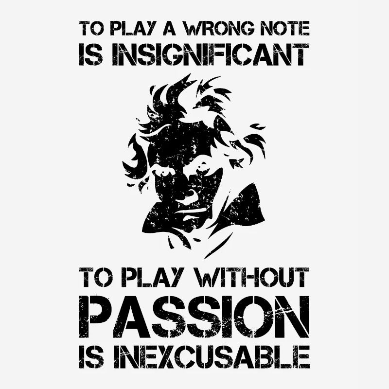 To play a wrong note Gift Beethoven Silhouette
