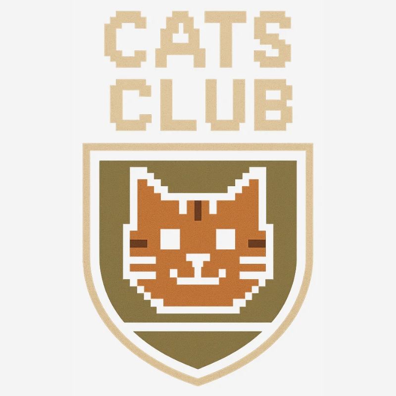 Emblème du Pixel Art Cat Club