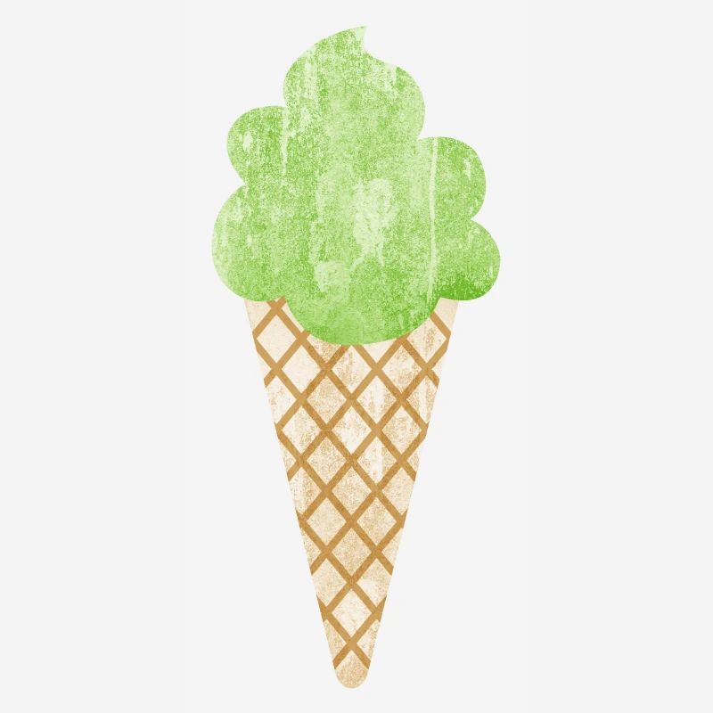 Cornet de crème glacée Cornet de crème glacée Woodruff vert