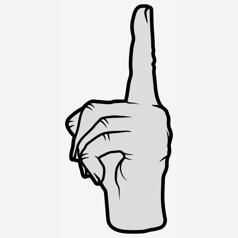 Finger points up