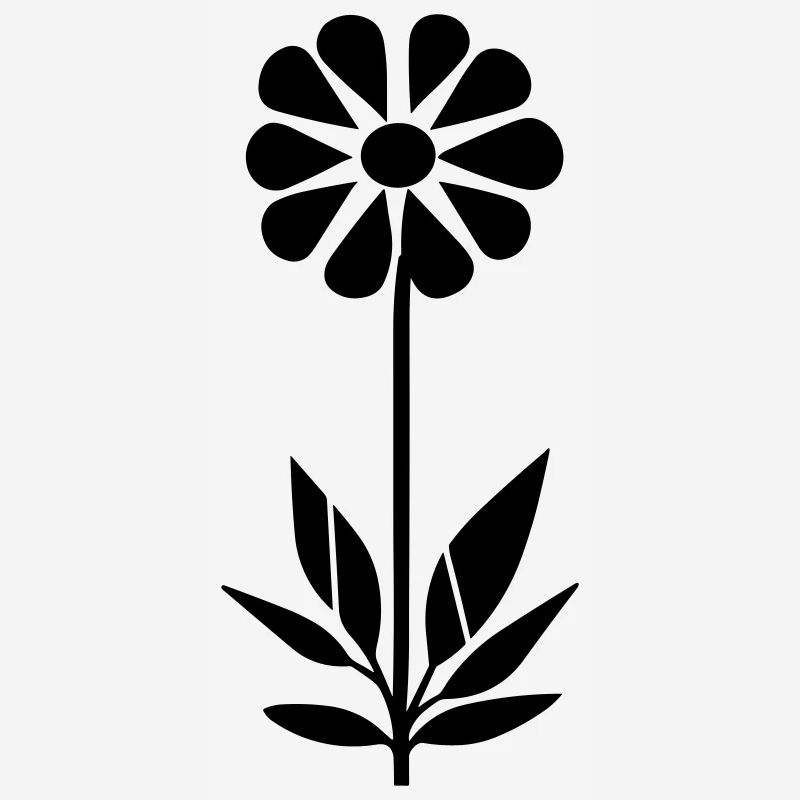 Blume mit Stiel