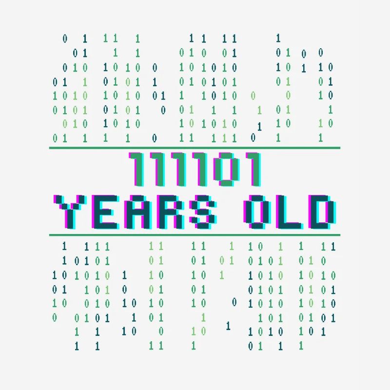 61. Geburtstag 61 Jahre alt Binärcode Coder