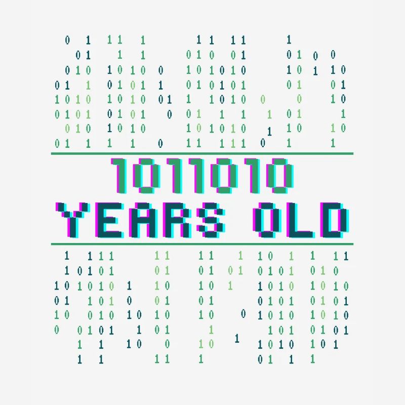 90. Geburtstag 90 Jahre alt Binärcode Coder