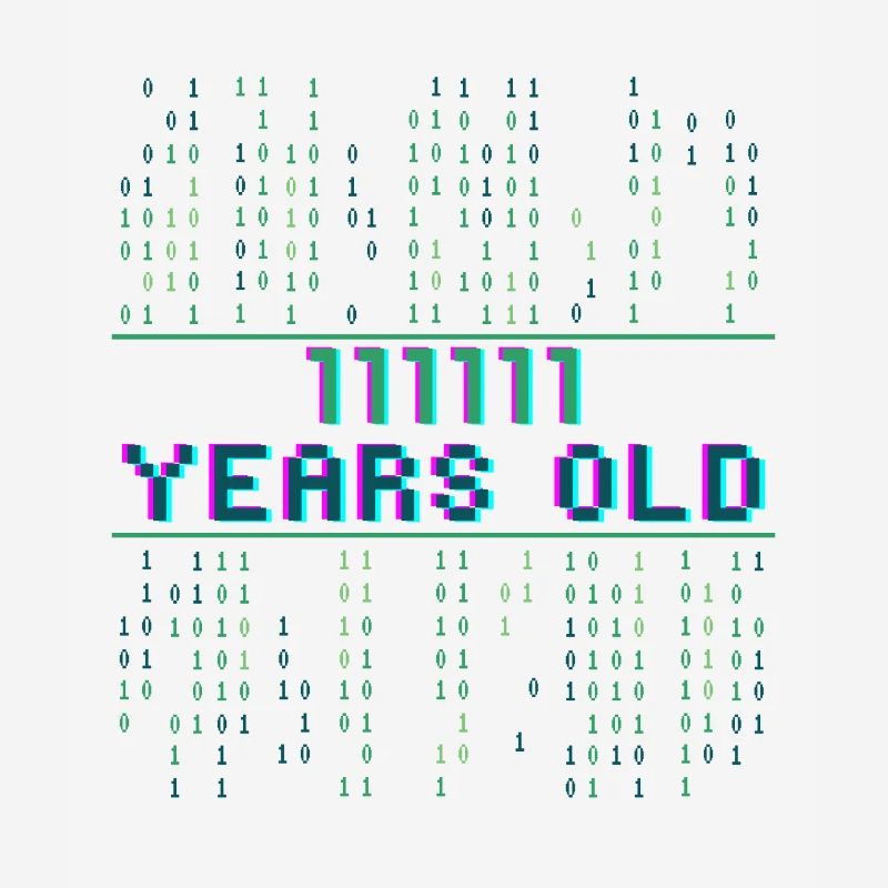 63. Geburtstag 63 Jahre alt Binärcode Coder