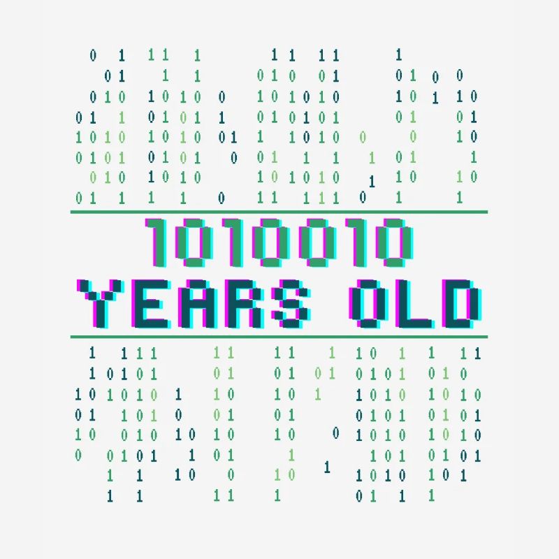 82e anniversaire 82 ans Code binaire Informatique