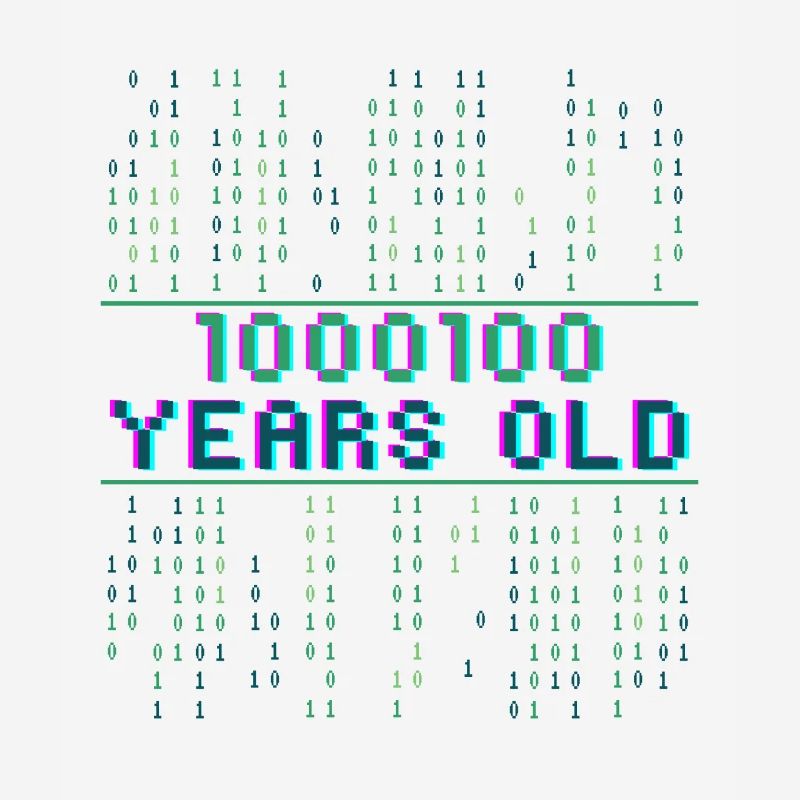 68e anniversaire 68 ans Code binaire Informatique