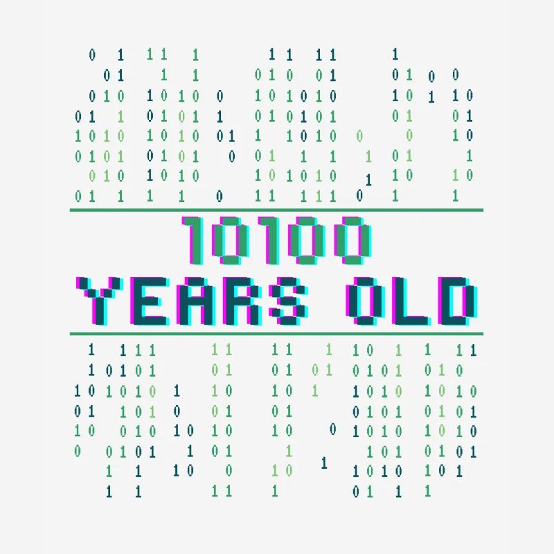 20e anniversaire 20 ans Code binaire Informatique