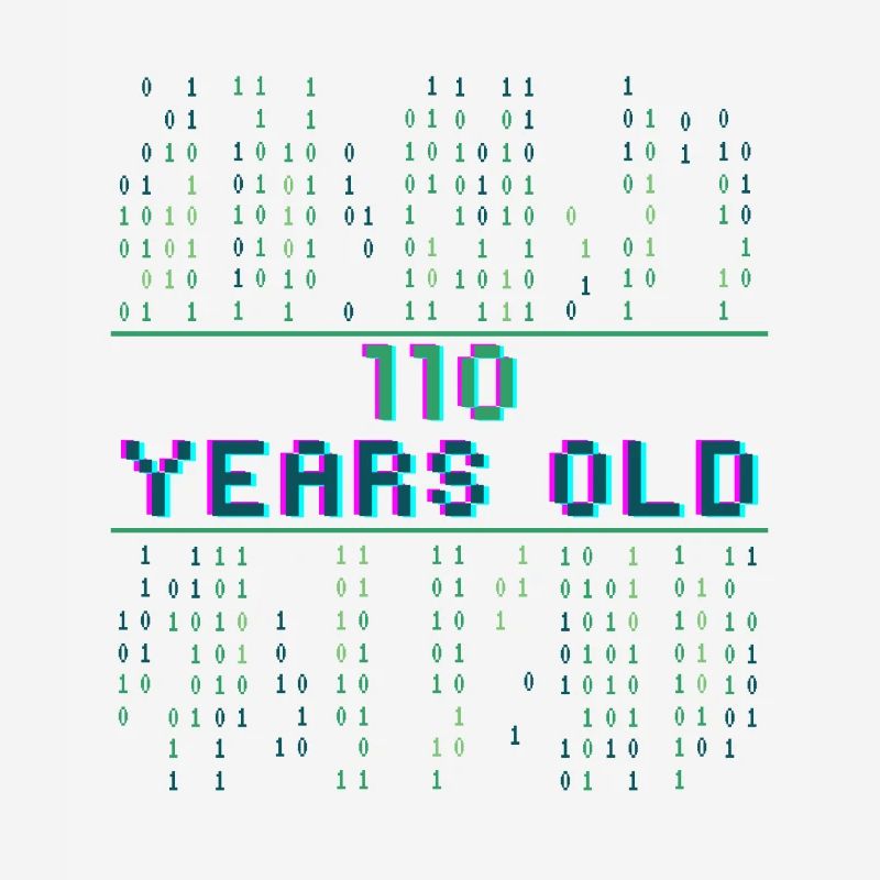 6ème Anniversaire 6 ans Code binaire Informatique