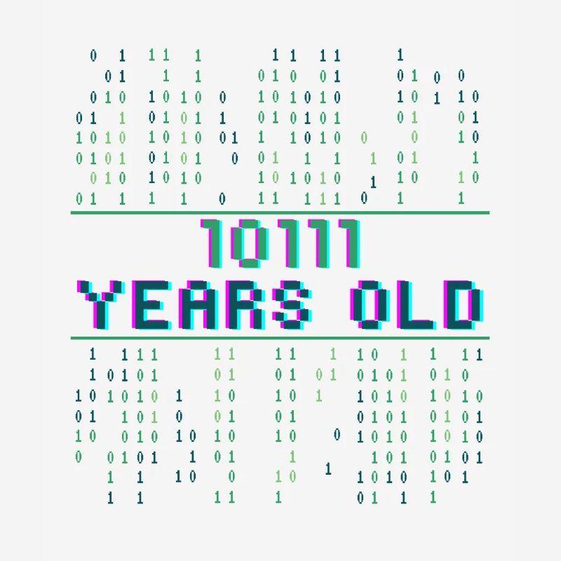 23e anniversaire 23 ans Codeur de code binaire