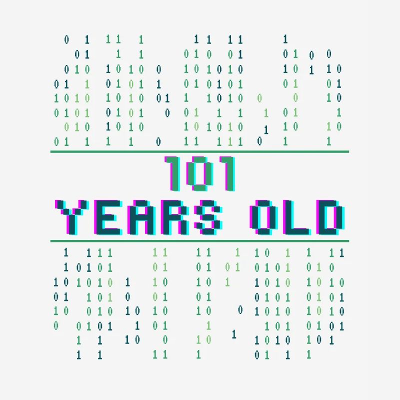 5th birthday 5 years old binary code coder
