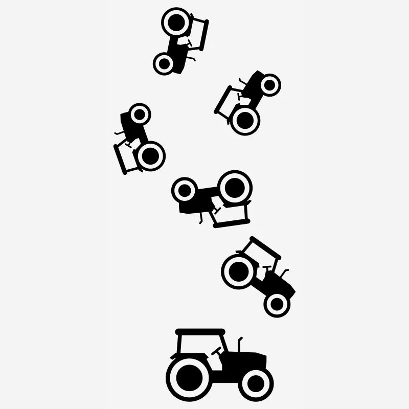Tractor icon silhouette