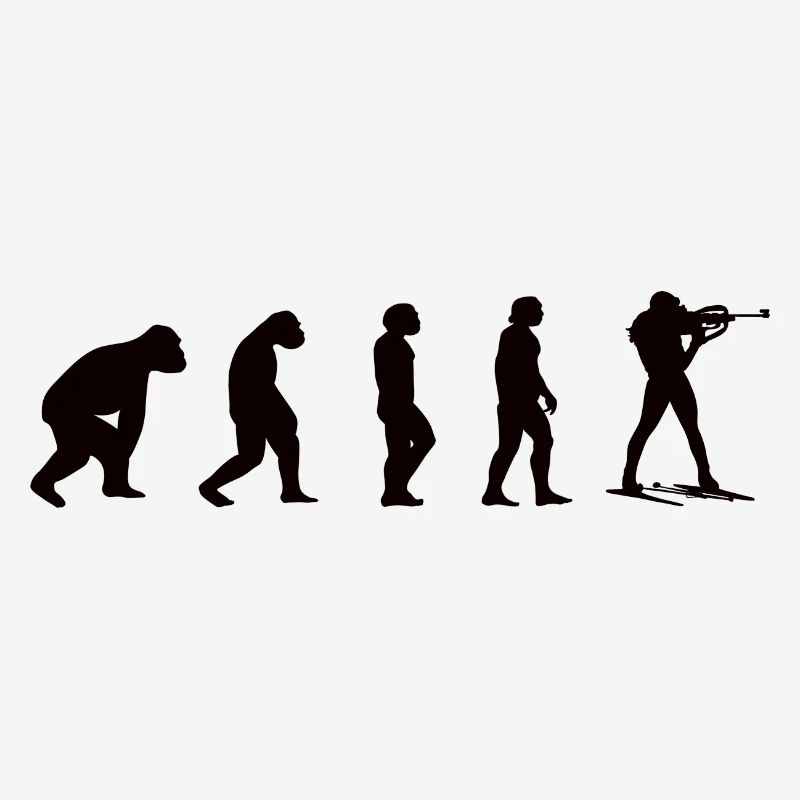 Biathlet Biathlon Geschenk Evolution Wintersport