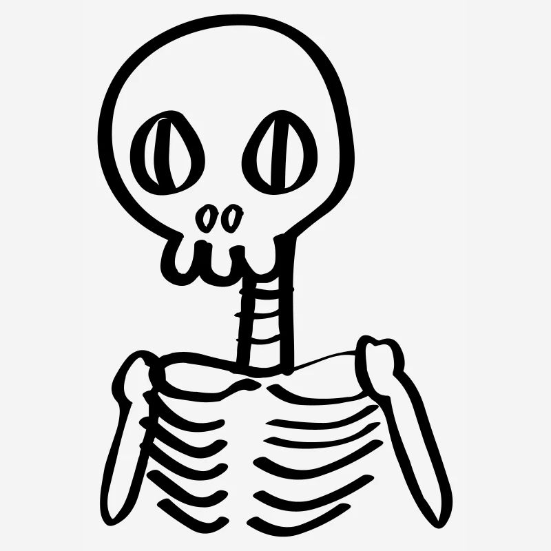 Gerippe Skelett Comic Halloween