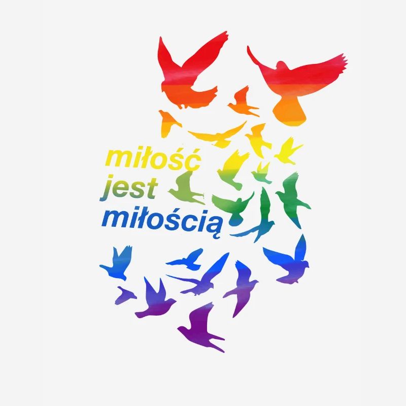 miłość jest miłością,,taube,graffiti,regenbogen