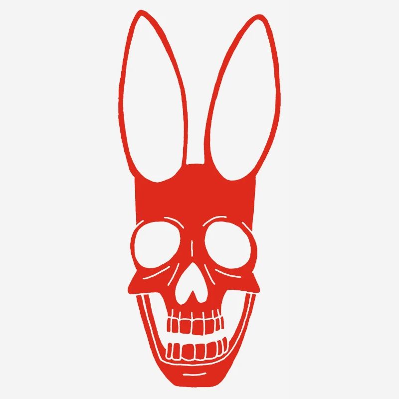 Crâne de lapin rouge