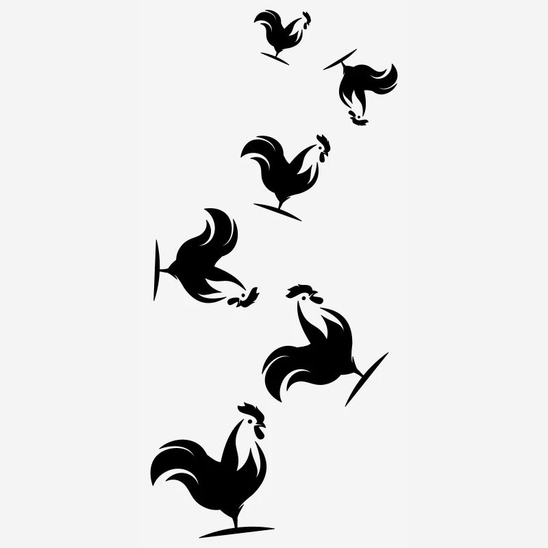 Silhouette d’animal coq