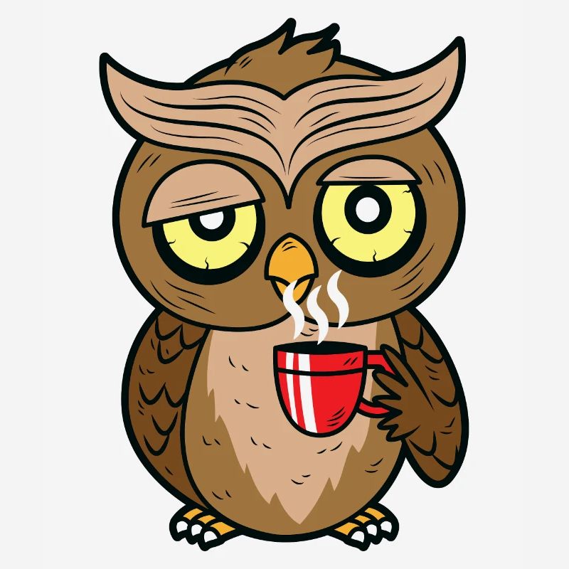 Owl Caffeine müde Kaffee Eule