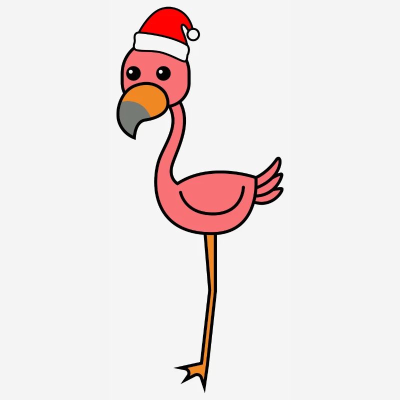 Flamingo Comic Christmas Xmas