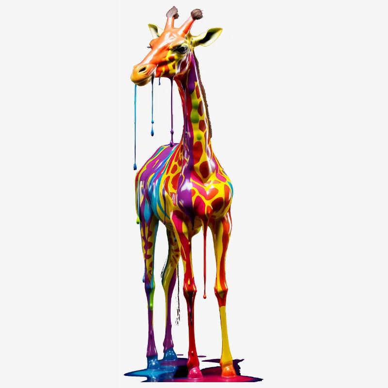 Rainbow Colored Giraffe