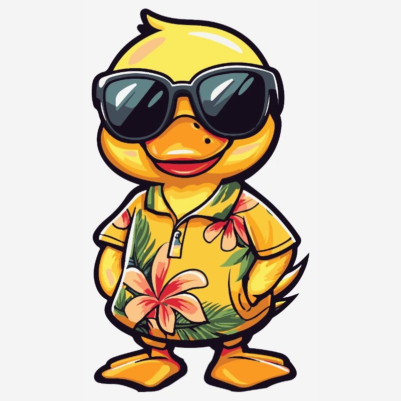 Vacances de bande dessinée de canard