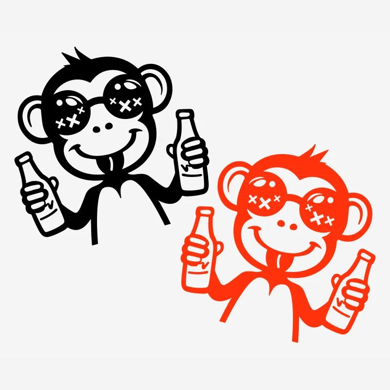 Monkey Beer Party Drunk