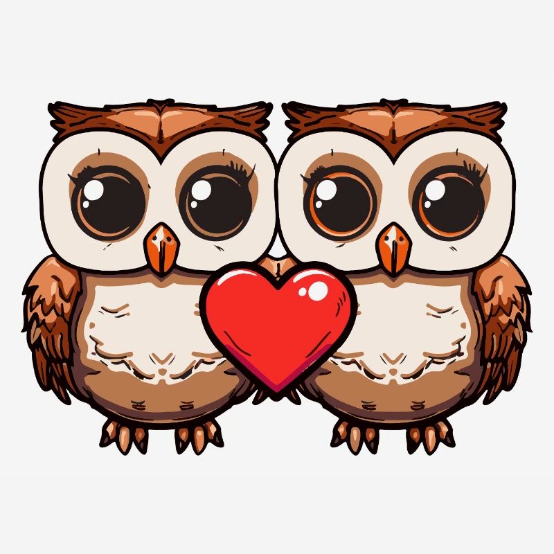 Eule Paar Valentinstag