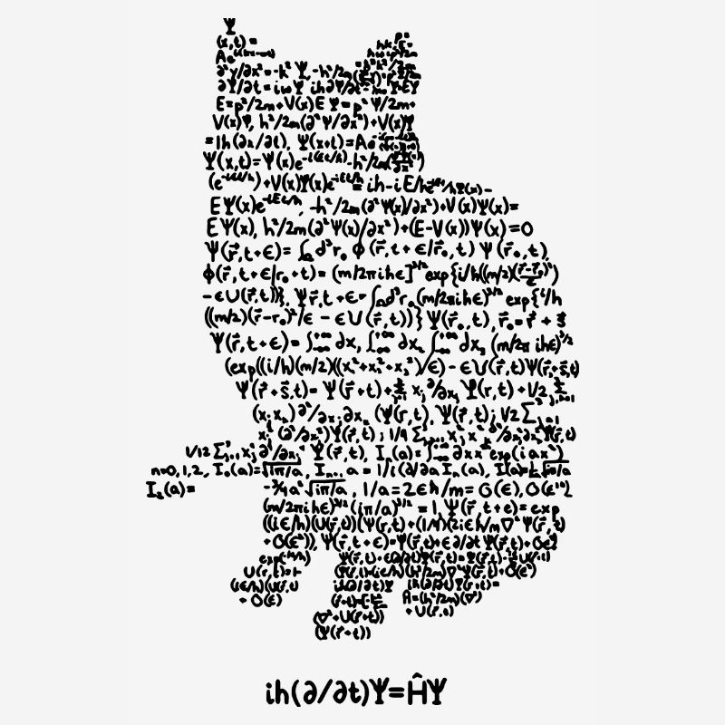 Cat Professor Gift Physics School Atom