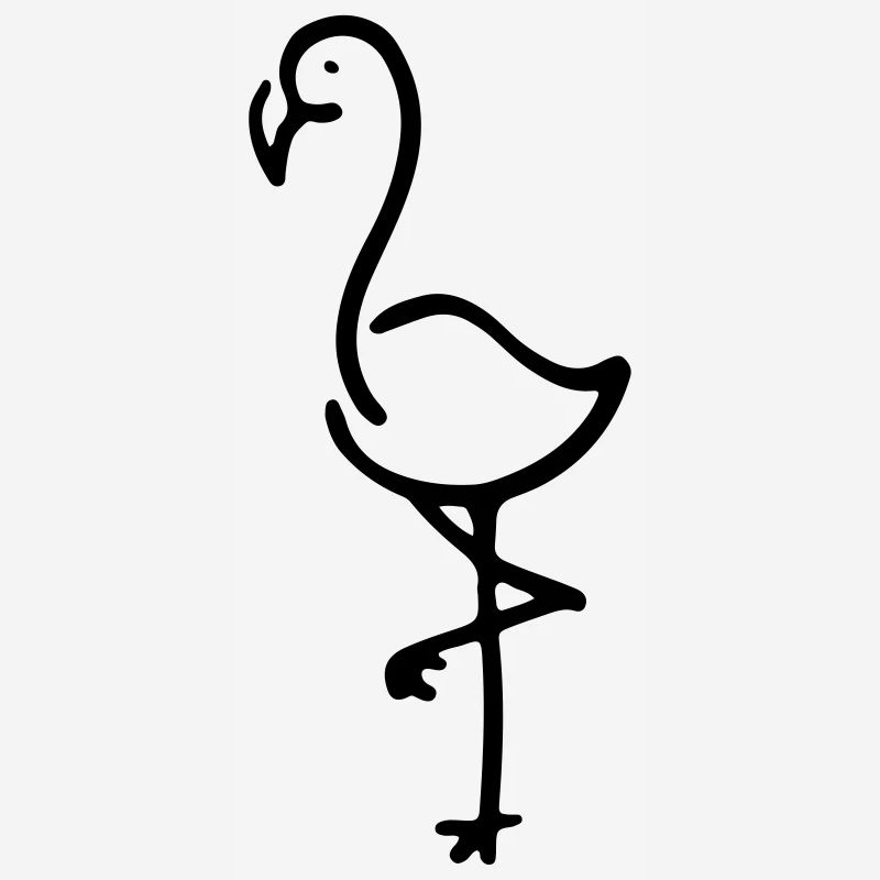 Conception de flamant rose / idée cadeau / oiseau coloré