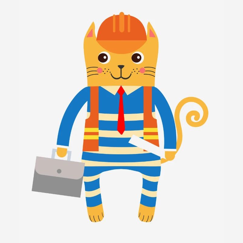 Ingenieur oder Architekt Katze